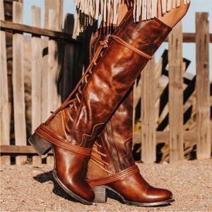 Freebird Brown Lace Up Boots